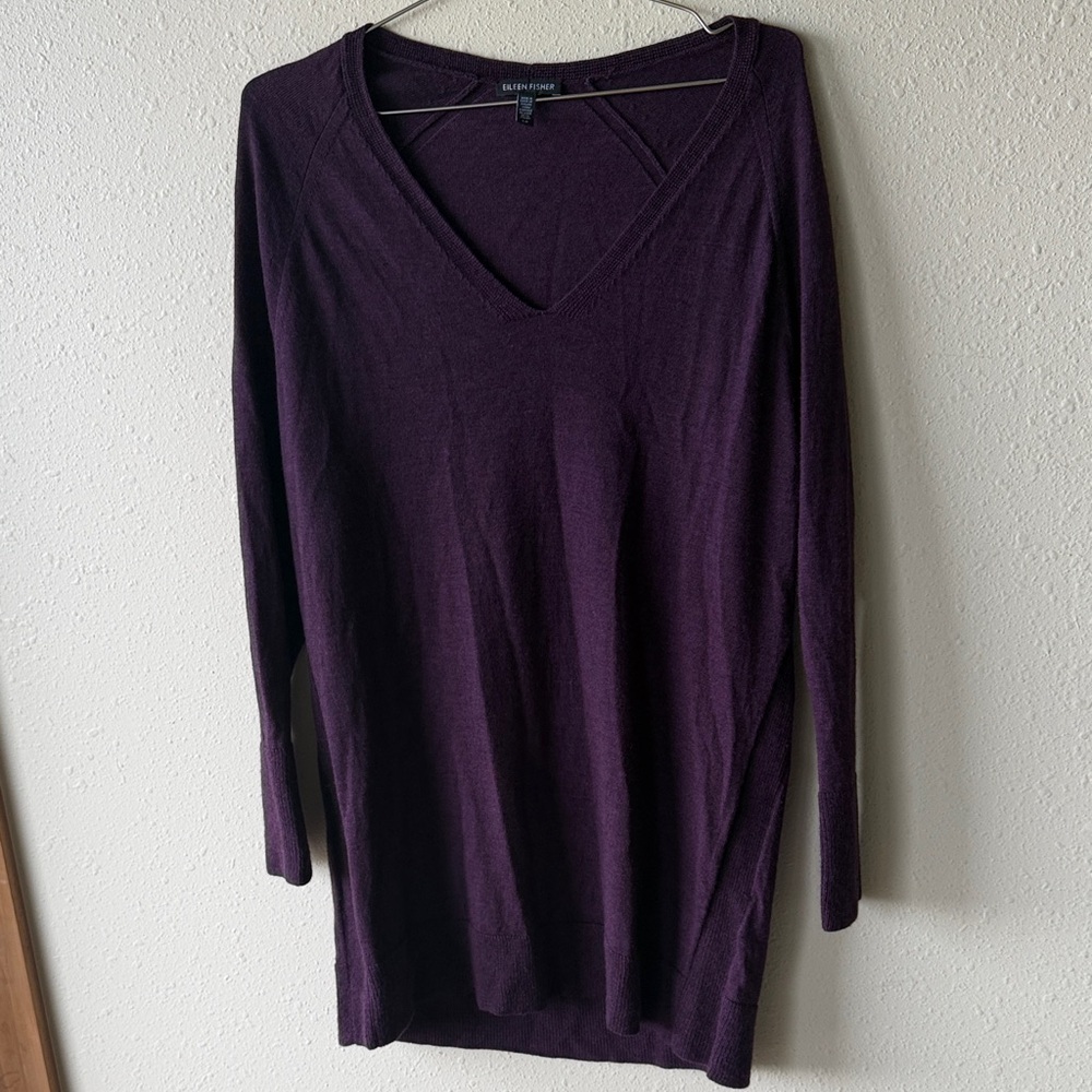 Eileen Fisher Plum Knit Top